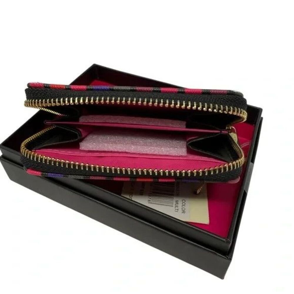 Trina Turk Small Zip Around Wallet Multicolored Stripe NWT Retail $38 - Picture 6 of 9